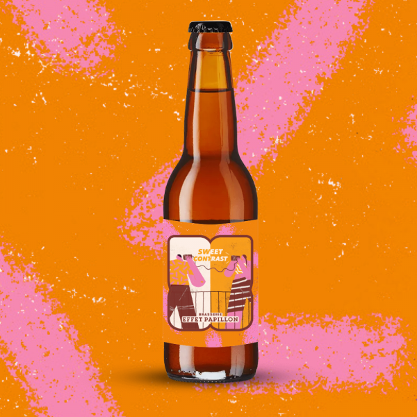 Sweet Contrast - White Stout café, praliné noisette et vanille de la Brasserie Effet Papillon bière artisanale brassée à Bordeaux Mérignac