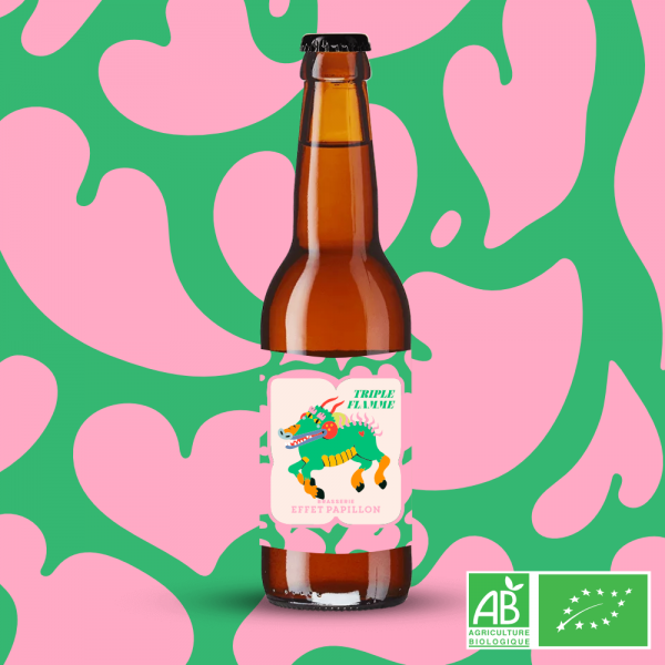 Triple Flamme - Triple IPA BIO de la Brasserie Effet Papillon bière biologique brassée à Bordeaux - Mérignac
