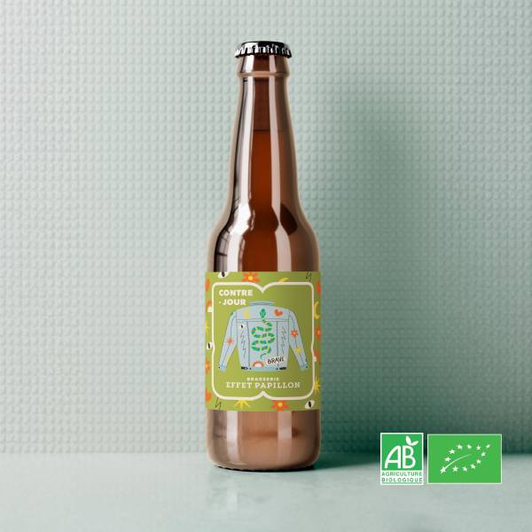CONTRE-JOUR – NITRO WHITE STOUT CAFÉ – BIO de la Brasserie Effet Papillon à Mérignac – 5,5% vol.