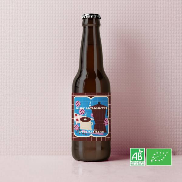 DARK MEMORIES – COFFEE PORTER CAFÉ CACAO – BIO de la Brasserie Effet Papillon à Mérignac – 6,5% vol.