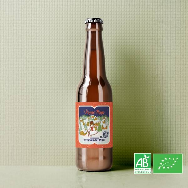 Rouge Neige – BIÈRE D’HIVER AMBRÉE AUX ÉPICES – BIO à la Brasserie Effet Papillon à Mérignac - 7% vol