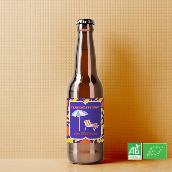 TRANQUILLEMENT - SOUR GINGEMBRE CASSIS - BIO de la Brasserie Effet Papillon à Mérignac 4.5%VOL.